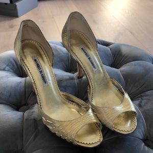 Manila Blahnik good embossed heels.